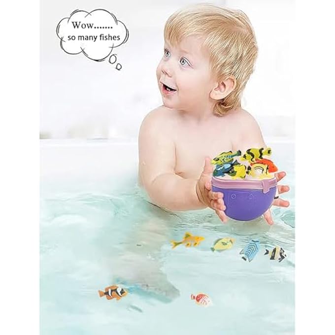 12-PIECE TROPICAL FISH TOY SET, PLASTIC OCEAN CREATURE FIGURINES FOR KIDS, EDUCATIONAL MARINE ANIMAL FIGURES, PARTY FAVORS, AND MINIATURE GIFTS - Image 3